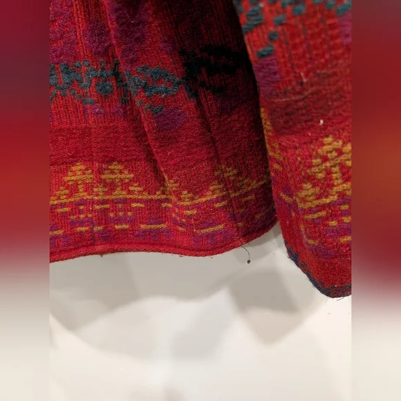 Vintage Southwestern Wool Jacket Suede Leather Trim Made in USA Women’s L - Picture 9 of 11